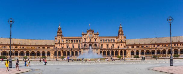Panorama náměstí Plaza Espana v Sevillu - Fotografie, Obrázek