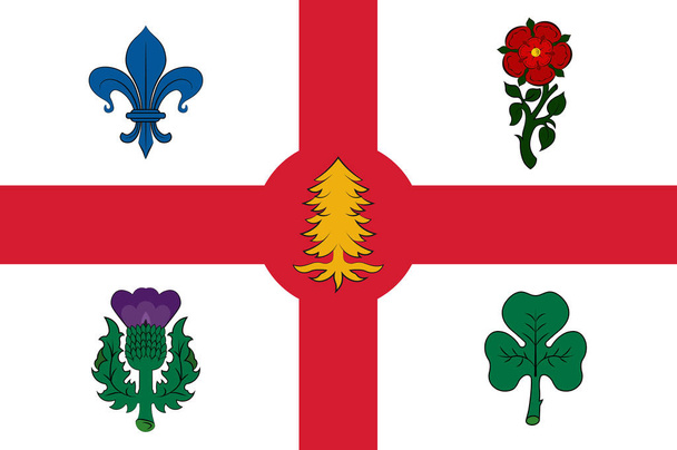 Bandera de Montreal en Canadá
 - Foto, imagen