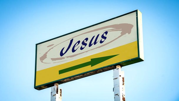 Jézus utcatábla - Fotó, kép