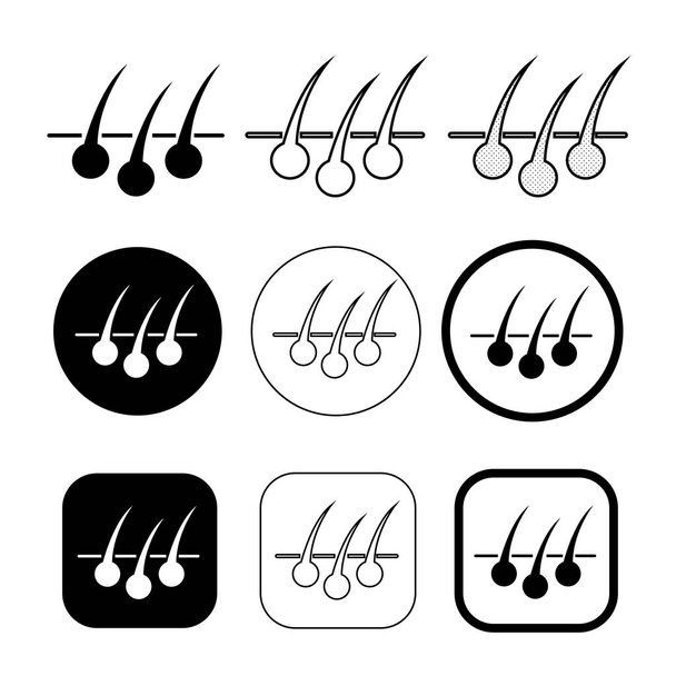 simple hair icon sign design - Vector, afbeelding