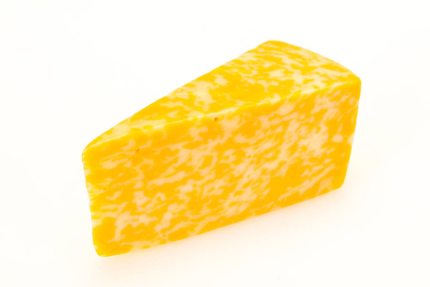 Márvány sajt háromszög fa fölé - Fotó, kép