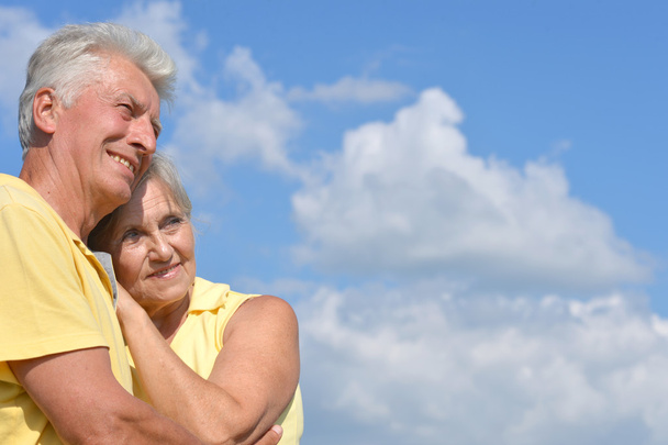 Aged couple outdoors - Fotó, kép