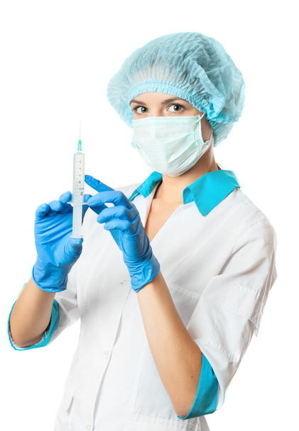 Nurse with syringe - Photo, Image