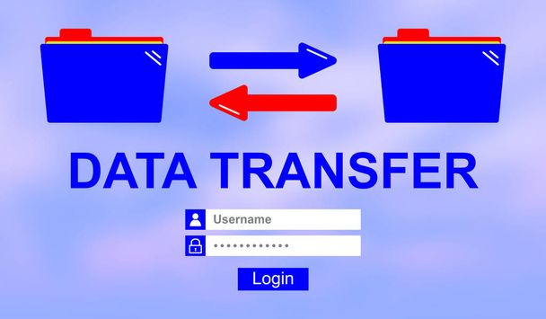 Concept of data transfer - Photo, Image