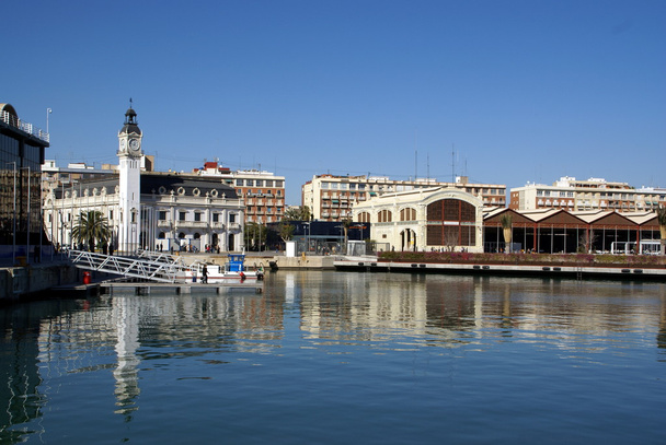 スペイン - バレンシアの港の眺め - 写真・画像