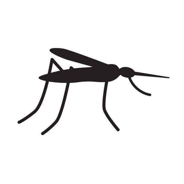 icono de mosquito negro-vector ilustración
 - Vector, Imagen
