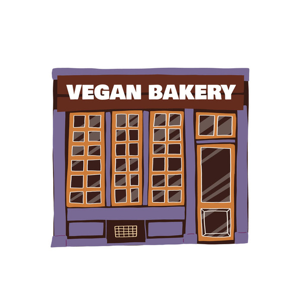 panadería vegana inscripción pancarta escaparate
 - Vector, Imagen