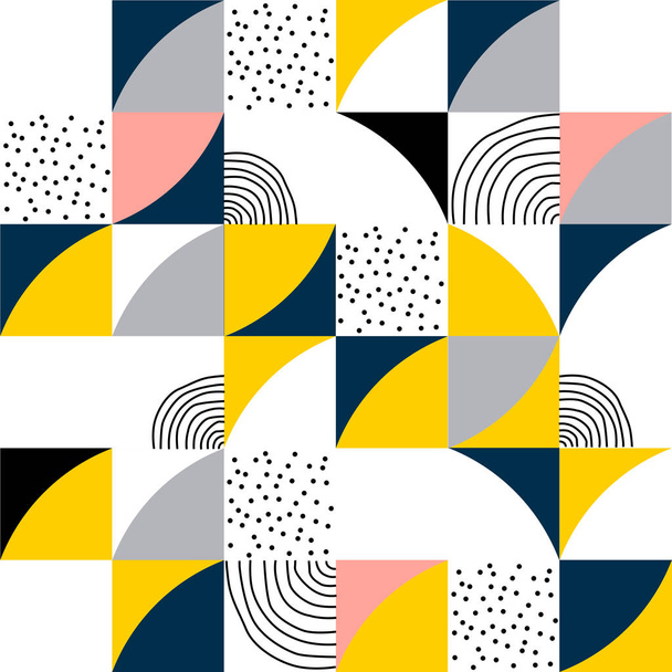Cartel de obra de arte minimalista de geometría con formas y figuras simples. Diseño de patrones abstractos en estilo escandinavo para branding, banner web, negocios, moda, estampados en tela - Foto, Imagen