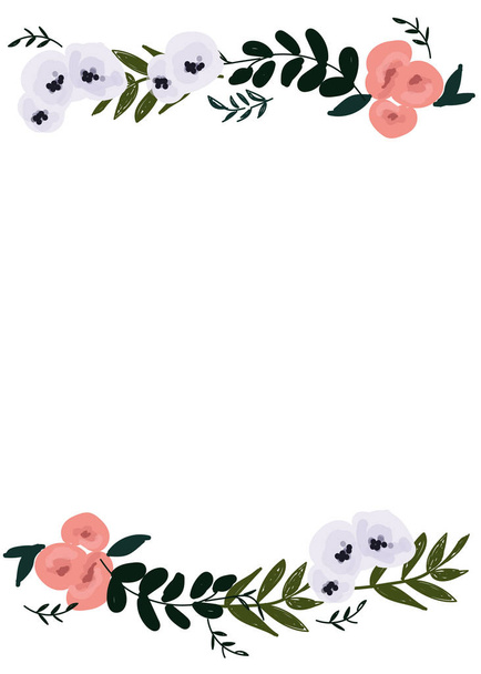 Vesiväri kukkakimppu. Käsin maalatut värikäs kukka koostumus eristetty valkoisella pohjalla. Vintage tyyli pioni, ruusut, anemoni, marjat ja lehdet posy. - Valokuva, kuva