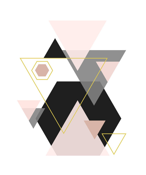Composition géométrique abstraite avec hexagones décoratifs. Abstrait fond géométrique isométrique coloré, peut être utilisé pour le papier peint, modèle, affiche, toile de fond, couverture de livre, brochure, dépliant - Photo, image