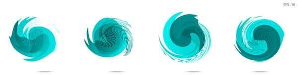 Collection of modern abstract graphic elements. Vortex vector background. Templates for logo design, leaflets or presentations. Vector illustration - Vector, Image