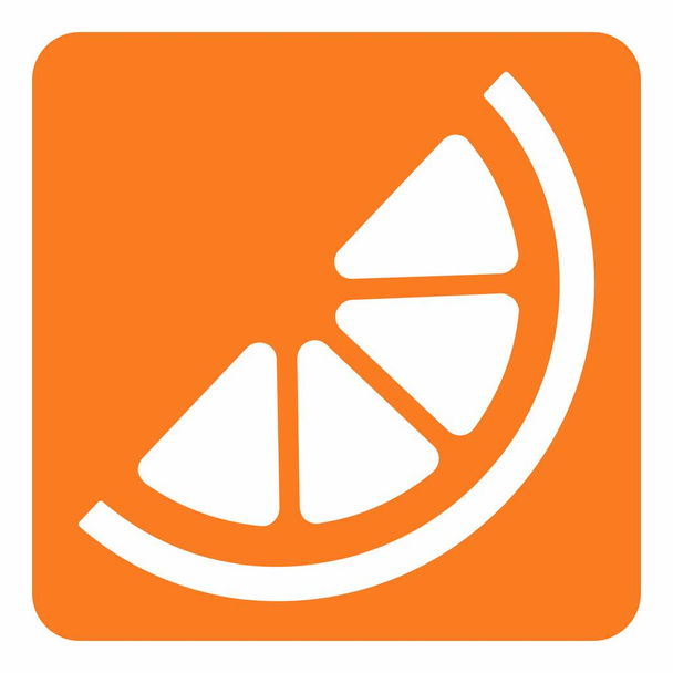 ハーフオレンジ色のアイコン - ベクター画像