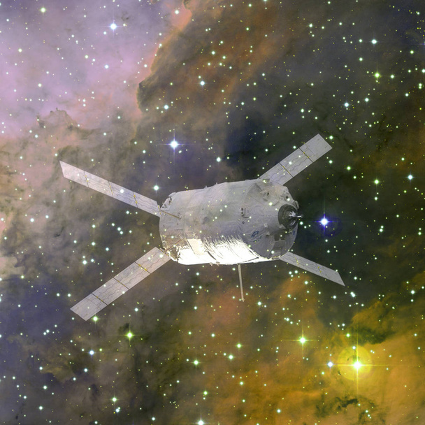 Nave espacial. Papel de parede ficção científica. Elementos desta imagem fornecidos pela NASA
 - Foto, Imagem