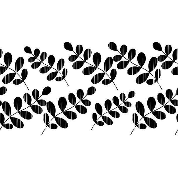 Fundo sem costura com folhas decorativas Outono. Belo parque. Ilustração vetorial. Pode ser usado para papel de parede, têxtil, cartão de convite, embalagem, fundo da página web
. - Vetor, Imagem