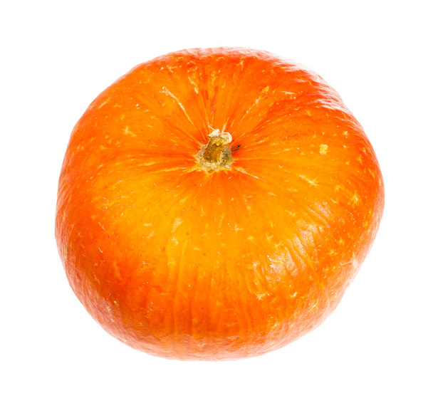 ripe orange pumpkin head isolated on white - Photo, Image