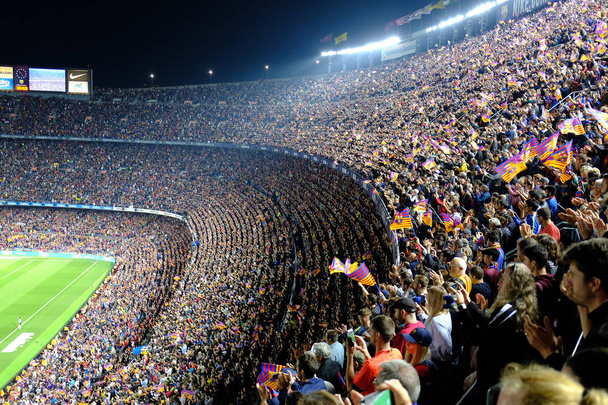 Match μεταξύ Βαρκελώνης και Real Sociedad ποδοσφαιρικών συλλόγων στο  - Φωτογραφία, εικόνα