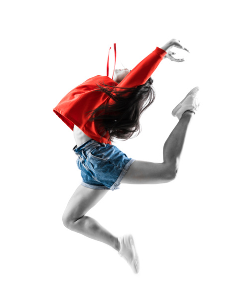 Giovane ballerina asiatica su sfondo bianco isolato
 - Foto, immagini
