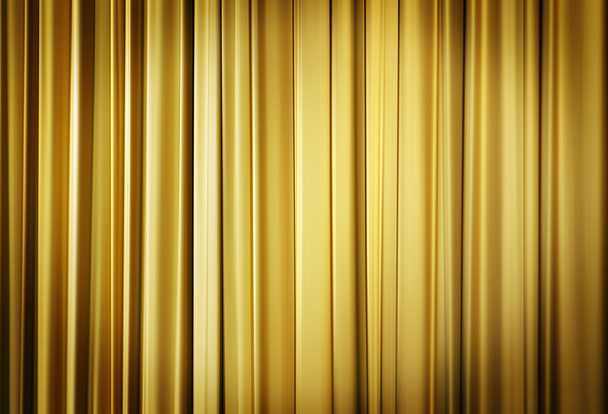 黄色の劇場のカーテン - 写真・画像