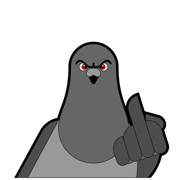 Piccione mostra cazzo. Una colomba arrabbiata. Uccello della citta 'aggressivo. vettoriale illu
 - Vettoriali, immagini