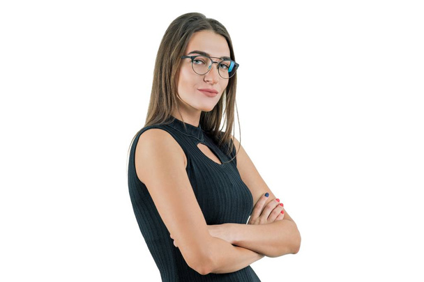 Isolated portrait of business woman with arms crossed - Fotografie, Obrázek