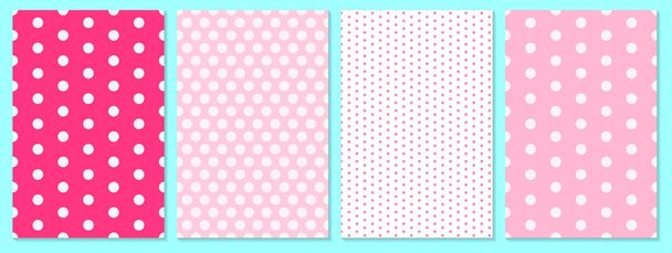 Polka dot pattern vector. Baby background. - Vector, Image