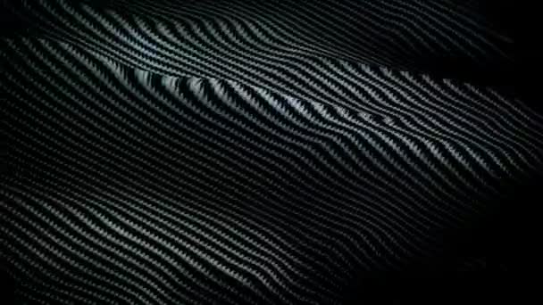 Silk Black Flag Animation of Carbon color background video κυματίζει στον άνεμο. Ρεαλιστικό φόντο Kevlar σημαία. Κάρβουνο μαύρο χρώμα Σημαία Looping Closeup 1080p Πλήρης Hd πλάνα. κυψελίδα μαύρη σημαία άνθρακα - Πλάνα, βίντεο