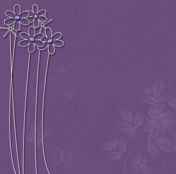 Fondo púrpura con flores blancas - Foto, imagen