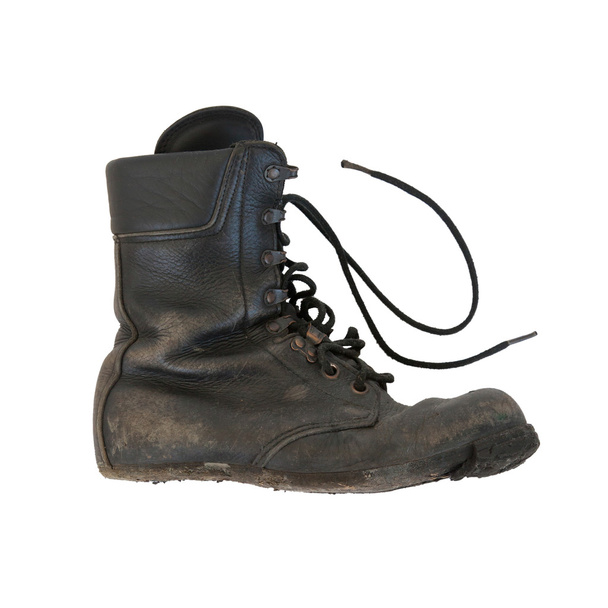 Армейский ботинок изолирован на белый
 - Фото, изображение