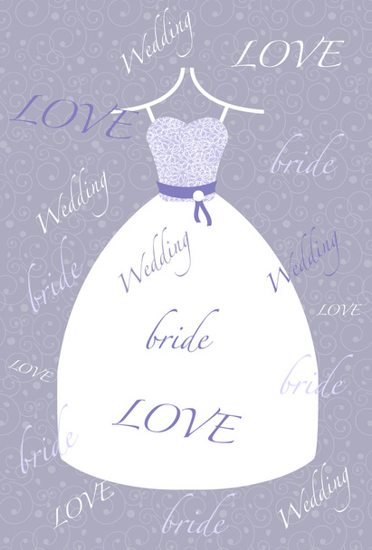 Retro bride background - Vector, Image