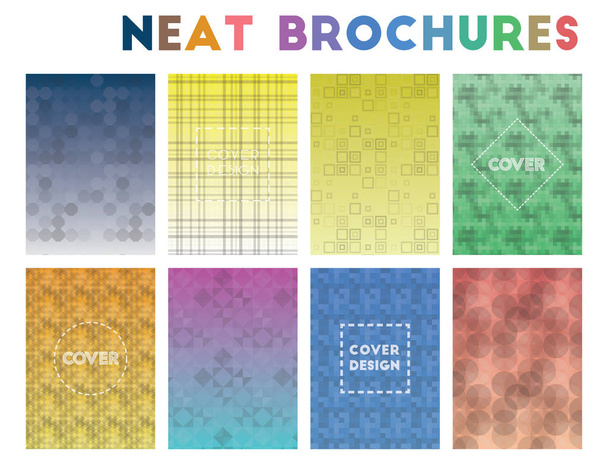 Neat Brochures Admirable geometric patterns Impressive background Vector illustration - Vector, Image