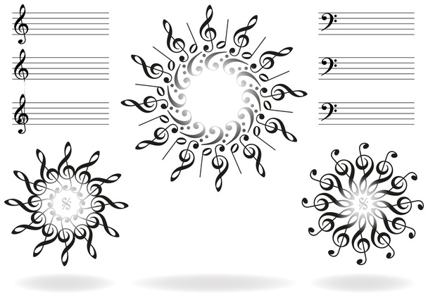 Clef Suns - Vector, Image