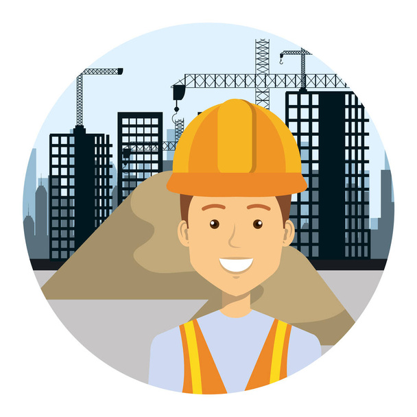builder constructor on workside character - Vector, Image