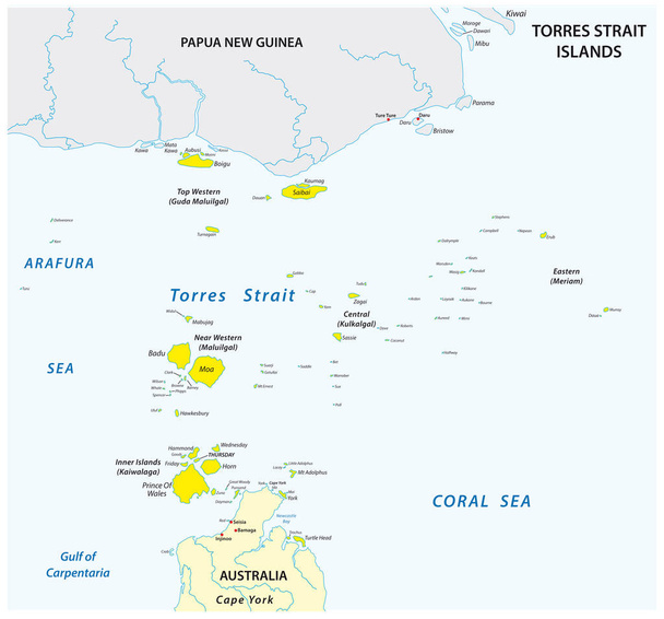 Острова Австралийского пролива Торрес
 - Вектор,изображение