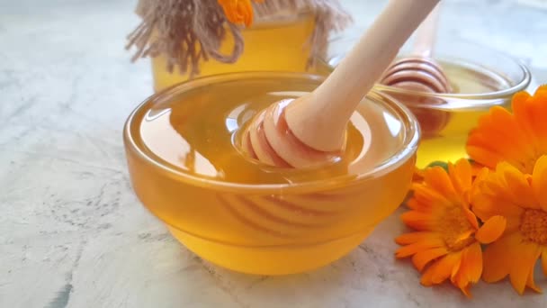 Свежий мёд календарь цветок, замедленная съемка
 - Кадры, видео