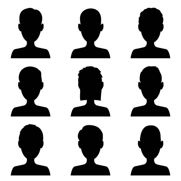 People icons set isolated on white background - Vector, Image
