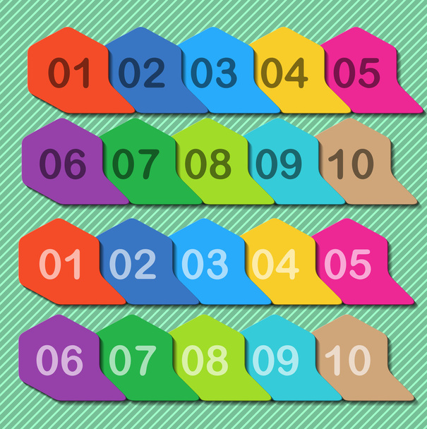 Colorful numbers in the frame - Vector, imagen