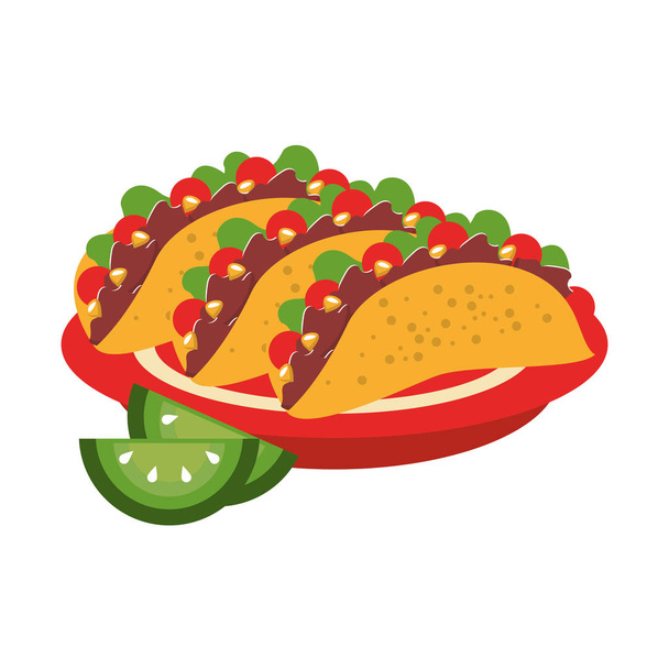 mexico culture and foods cartoons - Vector, Image