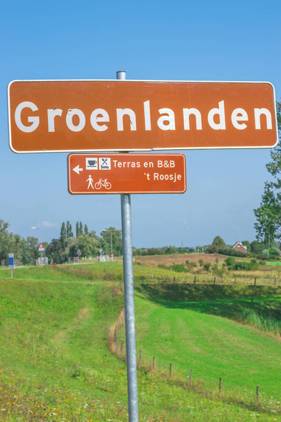 Sinal de Groenlanden em Gelderland
 - Foto, Imagem