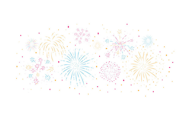 Vector illustratie van vuurwerk feestelijke en evenement achtergrond - Vector, afbeelding
