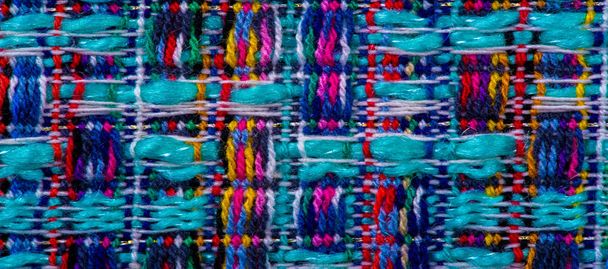 Background texture, pattern. Winter fabric, warm. big braided th - Photo, Image
