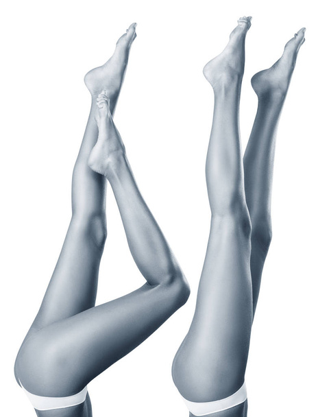 Κολάζ από τέλεια και όμορφα γυναικεία πόδια. - Φωτογραφία, εικόνα