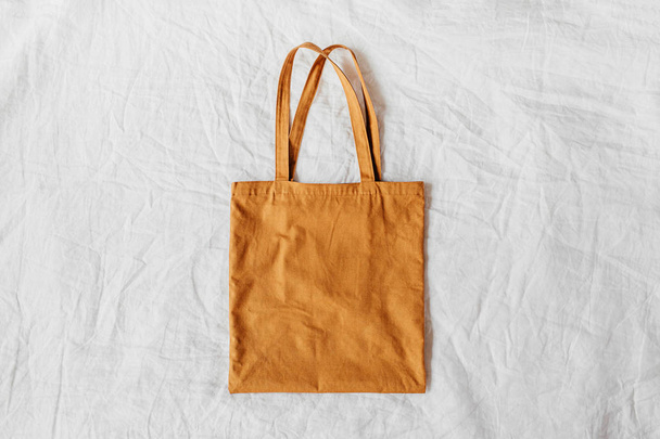 White eco bag mockup. Blank Shopping sack with copy spac - Fotografie, Obrázek