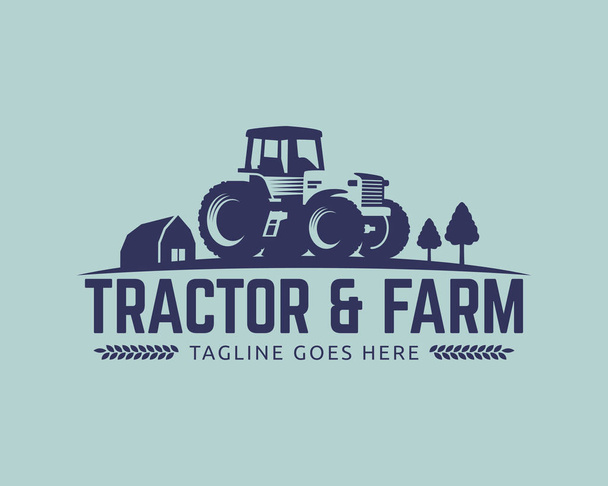 Tractor logo template, farm logo vector - Vector, Image
