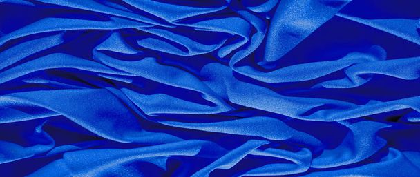 Texture, fond, tissu de soie, châle bleu pour femme Pratique
  - Photo, image