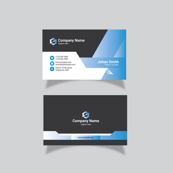 Creative Clean Modern and minimal Business Card Template - Vector, Image