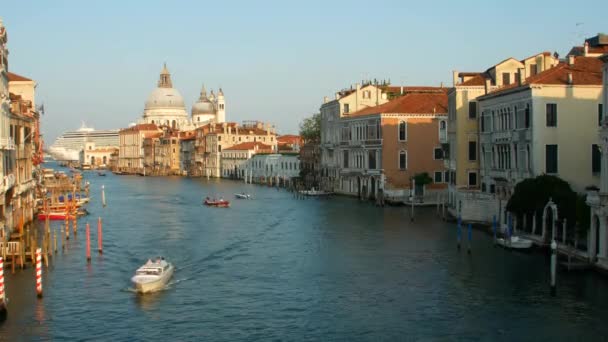 timelapse de ponte rialto para canal grande, Veneza, italia - Filmagem, Vídeo