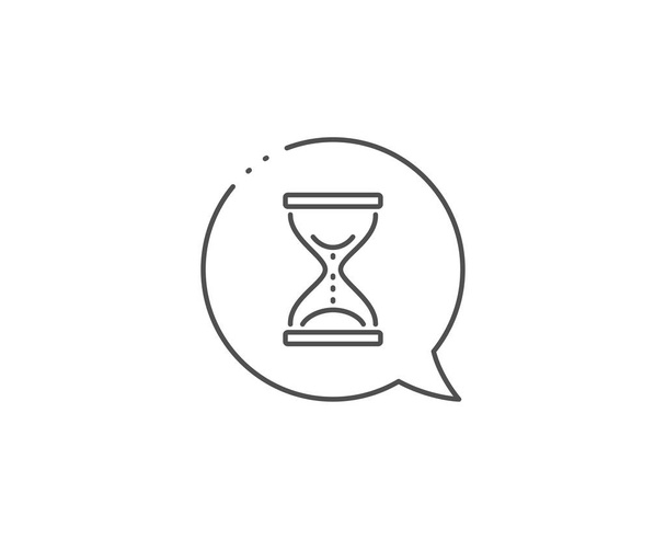 Time hourglass line icon. Sand watch sign. Vector - Vetor, Imagem