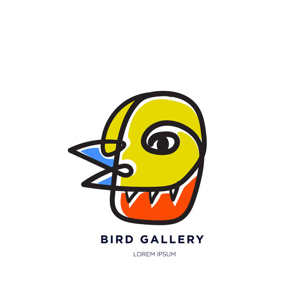 鳥のロゴアイコンベクトルイラスト    - ベクター画像