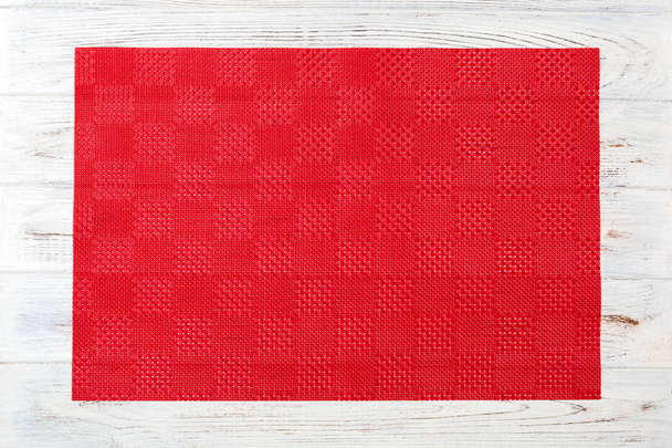 Текстиль скатерти на деревянном фоне вид сверху с копировальным пространством
 - Фото, изображение