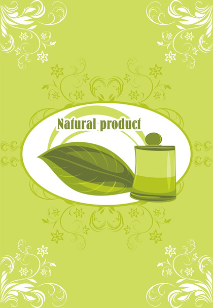 Natural product. Decorative label for design - Vektor, kép
